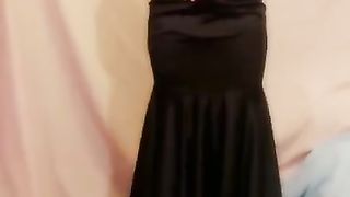 Ebony fishtail sundress. Posing and experiencing pretty.