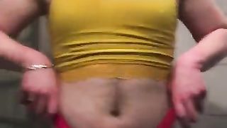 Teenager femboy teen in torrid croptop en cool underwair have fun