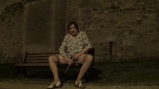 crossdresser  sounding in front of the cathedral 63