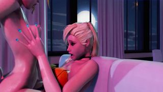 [BlackjrXIII] Game 30FPS Pharah x Sara HERMAPHRODITISM Orgy