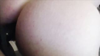 PLUMPER wrecking a ladyboy's butt hole with a strap on dildo