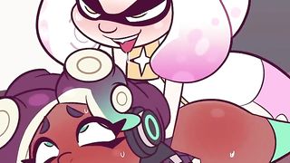 Splatoon Pleasure Button Penetrates Marina Futa Cartoon