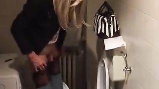 Enjoy urinate and have fun with banana