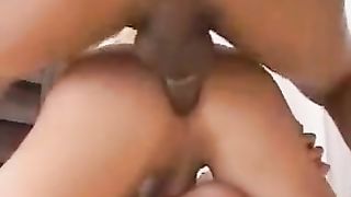 Spectacular t-girl and 2 boys