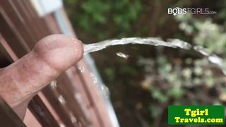 Big-Titted ladyboy milking in the bath