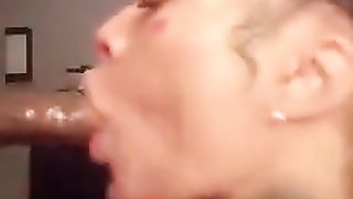 Youthful Dark-Hued T-Chick Grinding Yam-Sized Weenie