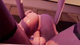 HERMAPHRODITISM Sara penetrates Game and spanks her plump foray by Laosduude