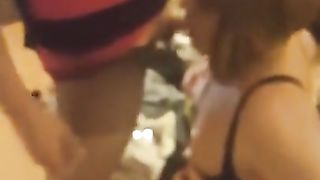 Heather +another CD display off then Father takes her throat