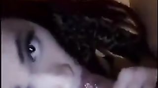 Tgirl Jocelyn Foxx deepthroats BIG BLACK COCK and gets caboose eaten