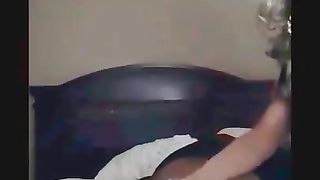 Deep Throating off another BIG BLACK COCK to completion