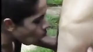 Mexican t-girl with a thirsty throat and getting plumbed