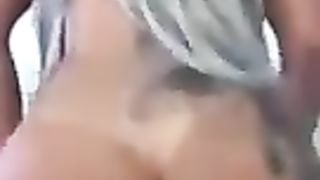 Latina ladyboy railing