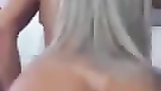 Latina ladyboy railing