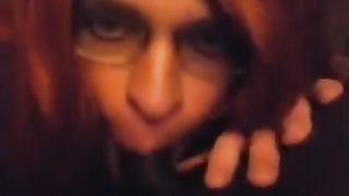 Throating and wanking ebony chisel