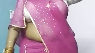 Crossdress maya in saree