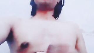 T-Girl trap enjoy gobbling precum