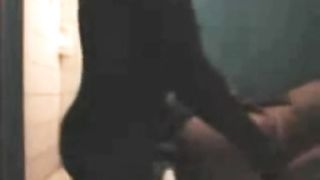 fledgling she-creature mouths and pummels lengthy dark-hued beefstick