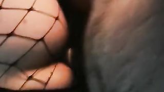 Greek fellow pokes firm sissy superslut in fishnet stretch pants