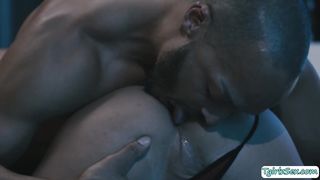 Smalltits TRANSSEXUAL Khloe Kay slurped and donk boned by her dark-hued hubby