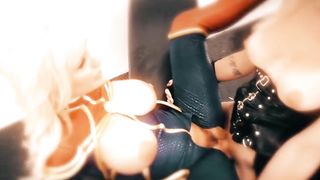 3 Way of Captain Miracle parody with wild ts superstar Aubrey Kate