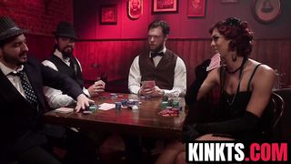 Loser Mike Panic has to bet his body for TS Kendra Sinclaires pleasure