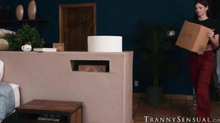 Shemale Amanda Riley satisfies her hung lover with her butthole