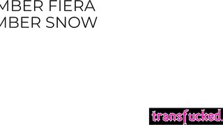 Ember Snow fucks her hot tranny roommate