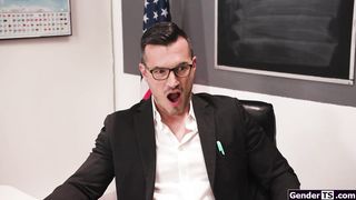 Tgirl cheerleader anal during detention