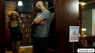 Fucking this hot TS librarian in the library