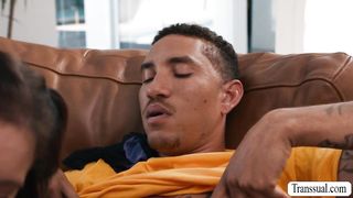 Lucky pervert fucks Horny Goth MILF and her friend