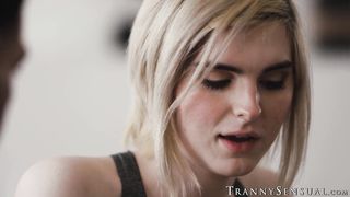 TS Ella Hollywood seduces her ex stepdad Ricky Larkin with tight hole