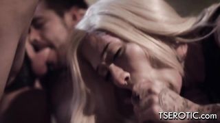 TS Girl Jenna Gargles And Her Trans GF Share A Guy