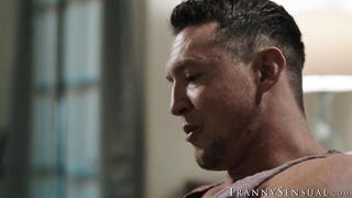 TS Daisy Taylor catches stepdad Pierce Paris jerking then fucks him