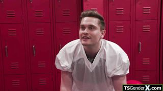 Cheerleader got a shemale spirit stick