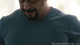 Sexy TS Khloe Kay rides her stepdad Draven Navarro after a bad date