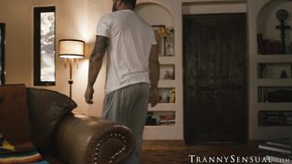 Colby Jensens thick cock destroys trans Natalie Mars tightest hole