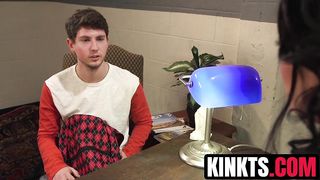 Grayson takes huge load from trans nurse Morgan Bailey for fast cash