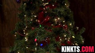 Trans Venus Lux and Arabelle Raphael warm their body in holiday sex