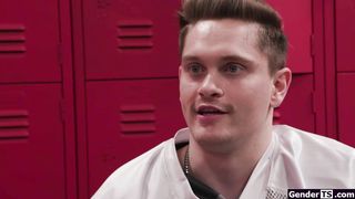 Shemale cheerleader analed in lockerroom