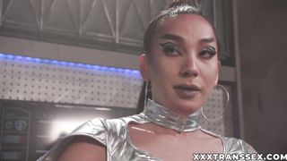 Sexy shemale Kasey Kei is ass rimmed and fucked by Steve Rickz