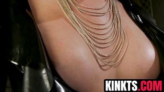 Brunette trans Jessica Fox disciplines and fucks Corbin Dallas