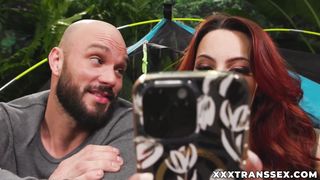 Sensual TS Ariel Demure is roughly anal plowed by Cliff Jensen