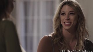 Trans Casey Kisses is comforted by Rocky Emersons tight juicy pussy