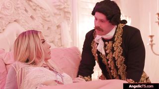 Shemale princess gets analed by servants