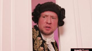 Shemale princess gets analed by servants