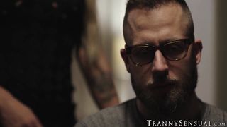 Joel Someone earns his loan by fucking his trans stepmom Eva Paradis