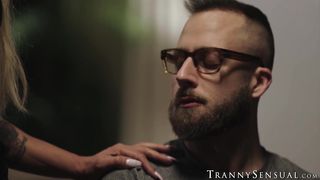 Joel Someone earns his loan by fucking his trans stepmom Eva Paradis