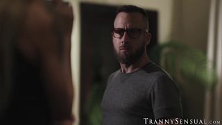 Joel Someone earns his loan by fucking his trans stepmom Eva Paradis