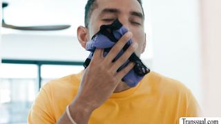 Lucky stepson fuck slut stepmom and her TS gf!