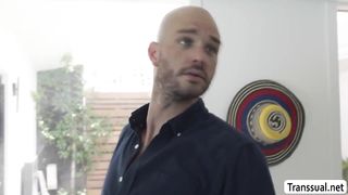 Cosseted TRANSSEXUAL daughter-in-law torn up by the handyman (Cliff Jensen, Eva Maxim)